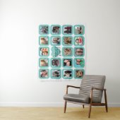 FRIENDS 最高の Photo Collageティール（緑がかった色）ハートとライト タペストリー (インサイチュ)