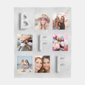 Friends 最高の silver photo collage フリースブランケット (正面)
