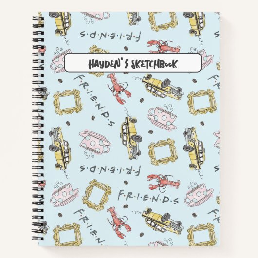 FRIENDS™水彩アイコンパターンスケッチ ノートブック (正面)