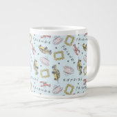 FRIENDS™ 水彩アイコンパターンデザイン ジャンボコーヒーマグカップ (正面右)