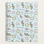 FRIENDS™水色アイコンのパターン プランナー手帳 (正面)