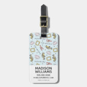 FRIENDS™水色アイコンのパターン ラゲッジタグ (正面縦)