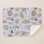 FRIENDS™漫画カラフルパターン シェルパブランケット (正面(横))