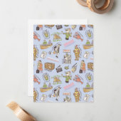 FRIENDS™漫画カラフルパターン ノートカード (正面/裏面インサイチュ)