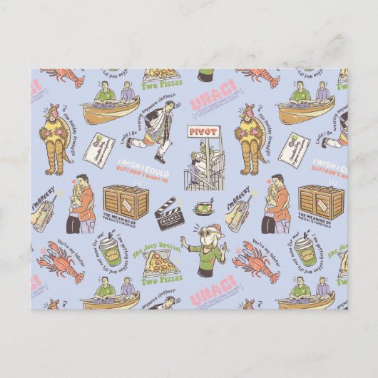 FRIENDS™漫画カラフルパターン ポストカード (正面)