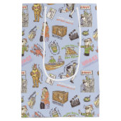 FRIENDS™漫画カラフルパターン ミディアムペーパーバッグ (裏面)