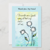 Friends – 神が私たち気にのことわざスケッチ サンキューカード