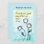 Friends – 神が私たち気にのことわざスケッチ サンキューカード (正面/裏面)