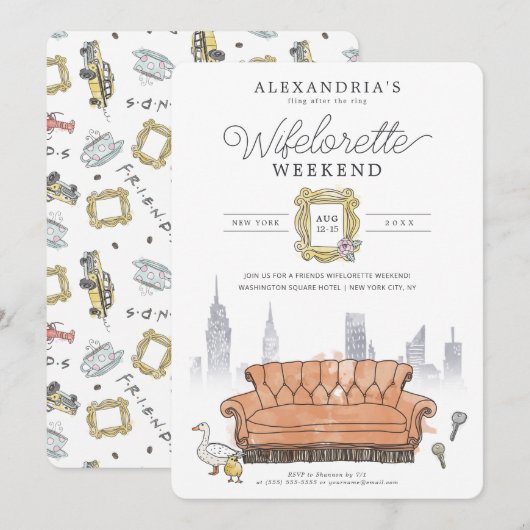 FRIENDS™｜結婚指輪後の軽い恋愛 招待状 (正面/裏面)