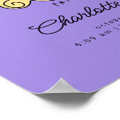 FRIENDS™ 花のフォトフレーム | 赤ちゃんの出生統計 ポスター (角)