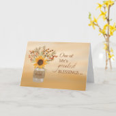 Friends 賛美 Thanksgiving Sunflower in花瓶 カード (黄色い花)