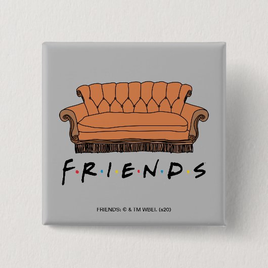 FRIENDS™長椅子 缶バッジ (正面)