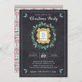 FRIENDS™ | 黒板のクリスマスパーティー招待状 招待状 (正面/裏面)