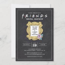 FRIENDS™ 黒板のブライダルシャワーギフトパーティーグッズ 招待状
