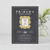 FRIENDS™ 黒板のブライダルシャワーギフトパーティーグッズ 招待状 (スタンド正面)