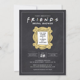FRIENDS™ 黒板のブライダルシャワーギフトパーティーグッズ 招待状