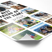 Friends 13 Photo Collage 最高の Moments Poster フォトプリント (角)