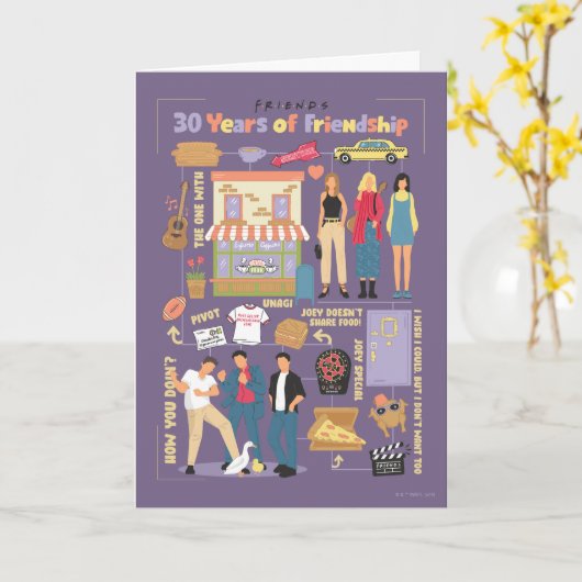 FRIENDS™｜30年間の友情 カード (黄色い花)