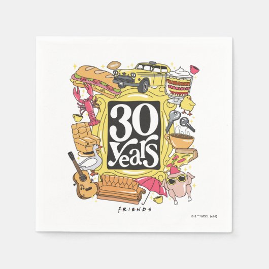 FRIENDS™ | 30 Years Graphic スタンダードカクテルナプキン (正面)