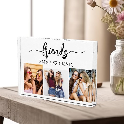 Friends 3 Photo Friendship Collage Keepsake フォトブロック