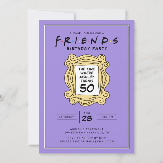 FRIENDS™ | 50歳の誕生日おめでとう 招待状 (正面)