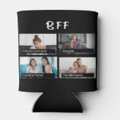 Friends 8カスタムフォトグリッドコラージュBFFスクリプト 缶クーラー (裏面)