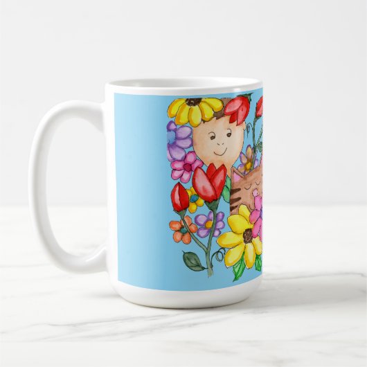 Friends Among the Flowers コーヒーマグカップ (左)