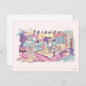 FRIENDS™ | Apartment Cartoon ノートカード (正面/裏面)