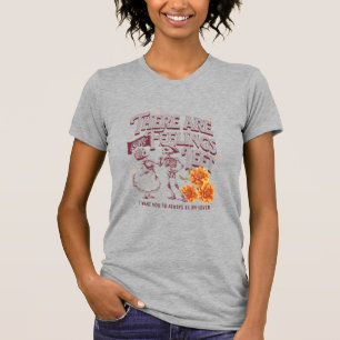 「Friends Are...」個性的な落書きTシャツ(女性用) Tシャツ