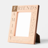 Friends are Family Rustic Wooden Photo frame レーザー彫刻フレーム (左)