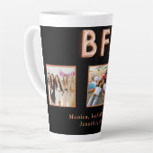 Friends BFFブラックバラ金ゴールド名写真 カフェラテマグ (左アングル)