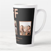 Friends BFFブラックバラ金ゴールド名写真 カフェラテマグ (右)