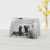 Friends - Black Lab カード (黄色い花)