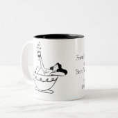 Friends bring happiness into your life ツートーンマグカップ (正面左)