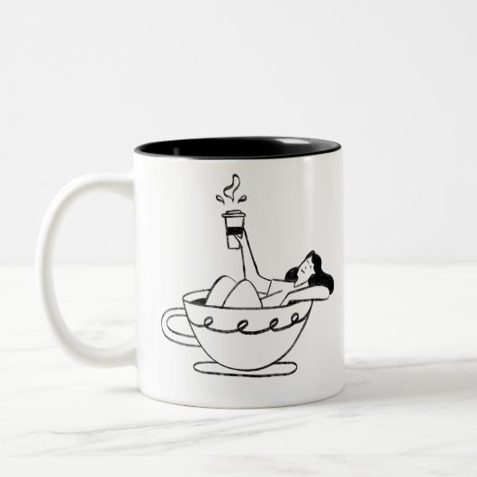 Friends bring happiness into your life ツートーンマグカップ (左)