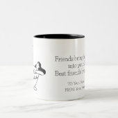 Friends bring happiness into your life ツートーンマグカップ (中央)