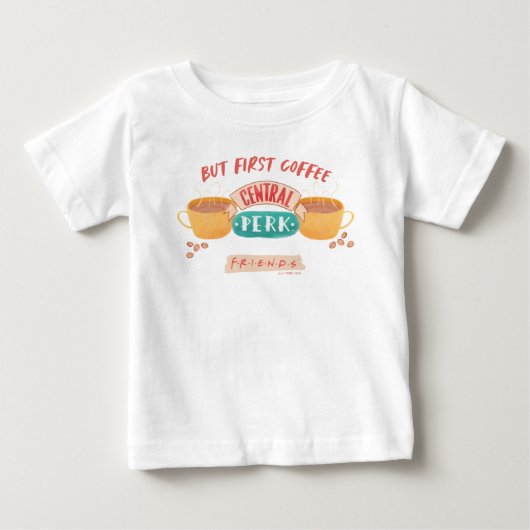 FRIENDS™ | But First Coffee - セントラルパーク ベビーTシャツ (正面)