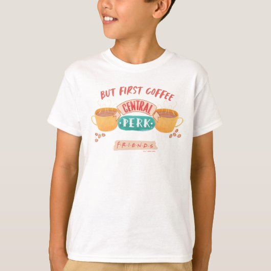 FRIENDS™ | But First Coffee - セントラルパーク Tシャツ (正面)