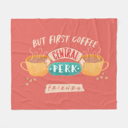 FRIENDS™ | But First Coffee - Central Perk フリースブランケット (正面(横))
