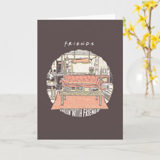 FRIENDS™ CartoonとのChillin カード (黄色い花)