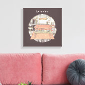 FRIENDS™ CartoonとのChillin キャンバスプリント (インサイチュ (リビング))