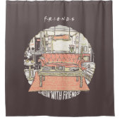 FRIENDS™ CartoonとのChillin シャワーカーテン (正面)