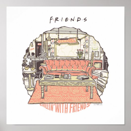 FRIENDS™ CartoonとのChillin ポスター (正面)