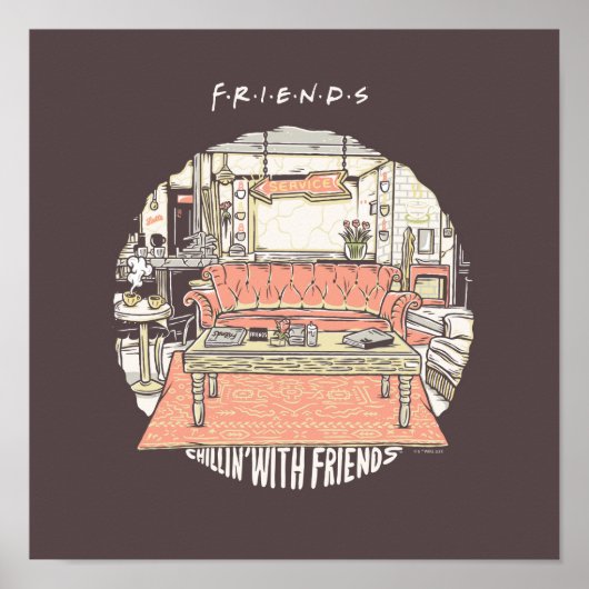 FRIENDS™ CartoonとのChillin ポスター (正面)