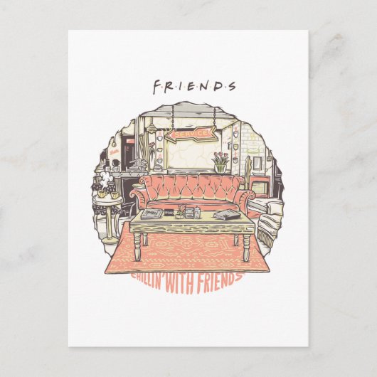 FRIENDS™ CartoonとのChillin ポストカード (正面)