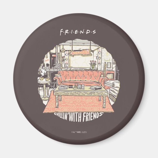 FRIENDS™ CartoonとのChillin マグネット (正面)