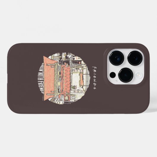 FRIENDS™ CartoonとのChillin Case-Mate iPhoneケース (裏面 (横))