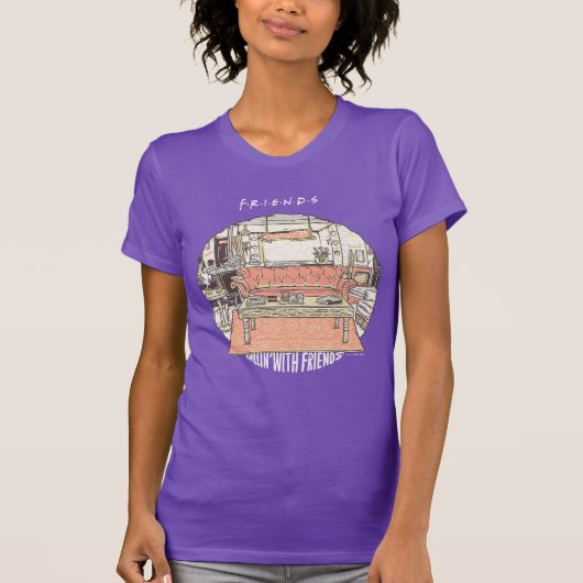 FRIENDS™ CartoonとのChillin Tシャツ (正面)