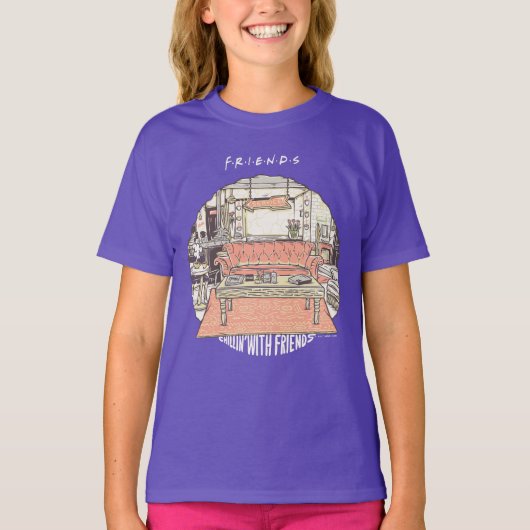 FRIENDS™ CartoonとのChillin Tシャツ (正面)