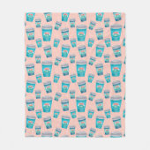 FRIENDS™ | Central Perk Coffee Cup Pattern フリースブランケット (正面)